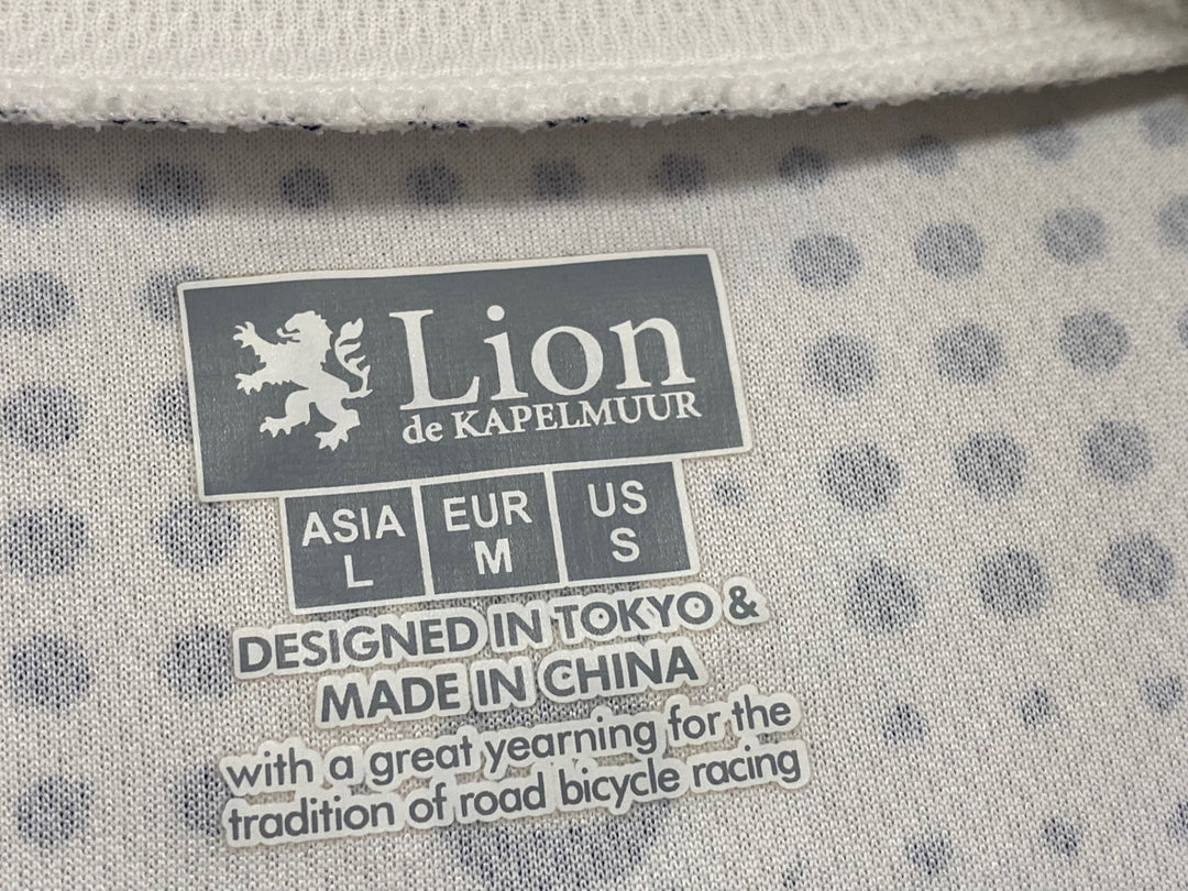 KH052 リオンドカペルミュール LION DE KAPELMUUR 長袖 サイクルジャージ 白 ASIA L