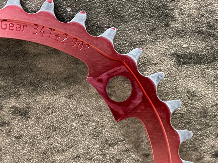 JT416 スミス SMITH バロックギア BAROQUE GEAR 楕円 インナーチェーンリング 34T 赤