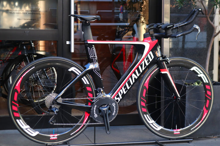 スペシャライズド SPECIALIZED シヴ SHIV EXPERT 2015モデル Mサイズ シマノ 105 5800 MIX 11S カーボン トライアスロンバイク FFWD F6R 【東京南麻布店】