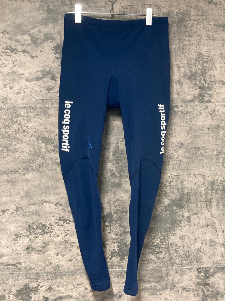 JW076 ルコックスポルティフ le coq sportif レーサータイツ ネイビー L 裏起毛