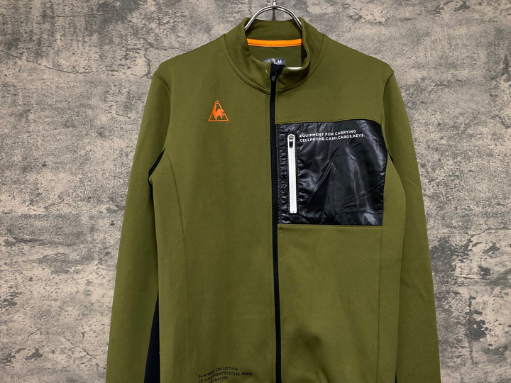 JV410 ルコックスポルティフ le coq sportif 長袖 サイクルジャージ オリーブ M
