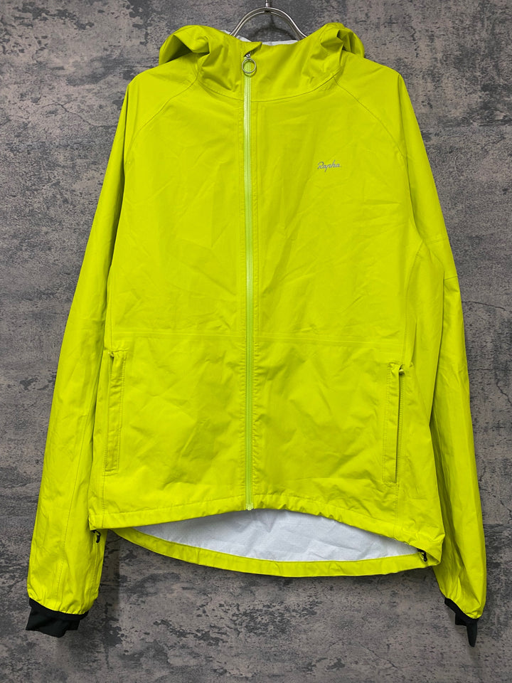 JE919 ラファ RAPHA HOODED COMMUTER サイクルジャケット M ネオンイエロー