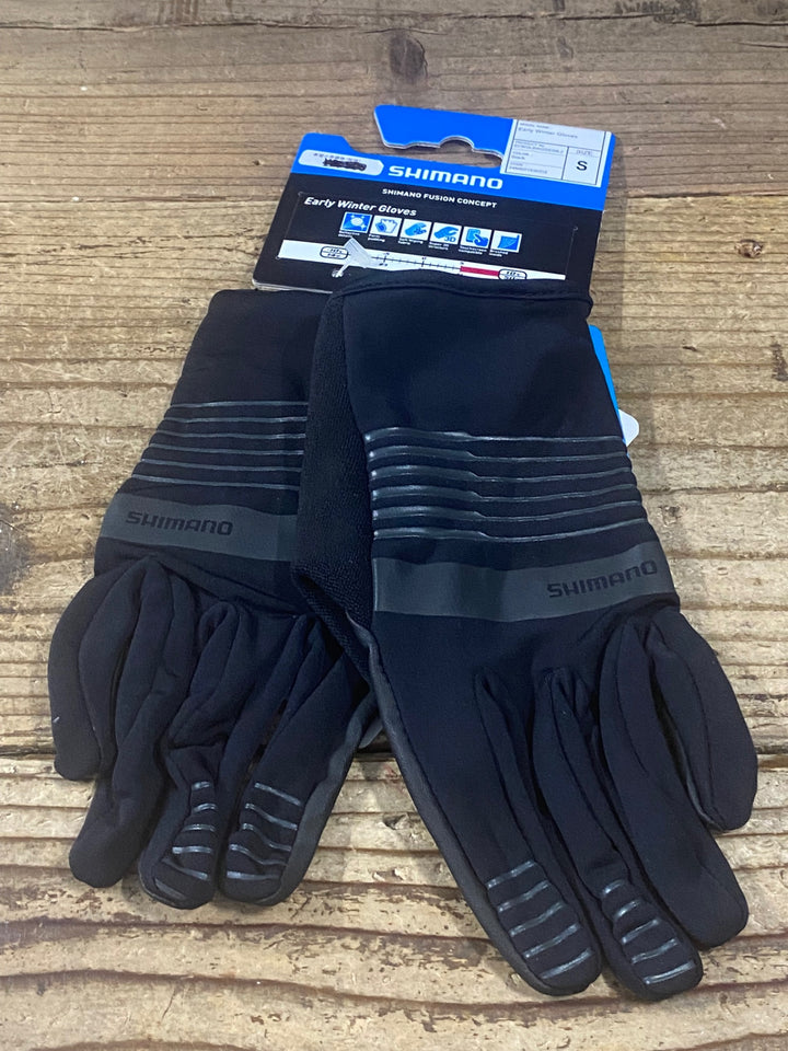 KP522 シマノ SHIMANO 長指 グローブ 黒 S 裏起毛