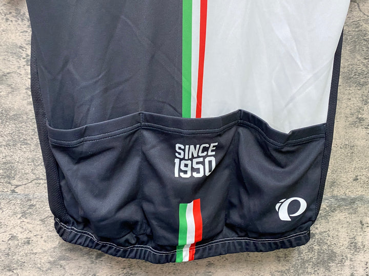 KA053 パールイズミ PEARL iZUMi 半袖 サイクルジャージ 黒 白 XL ※スレ