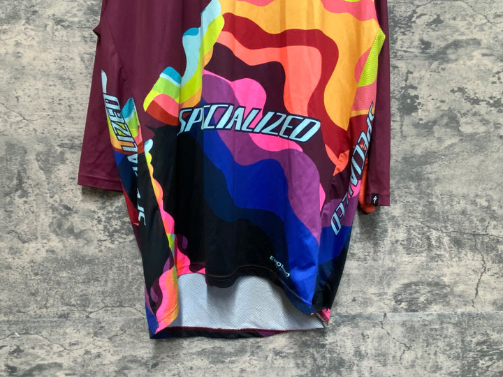 KB553 スペシャライズド SPECIALIZED エンデューロ 長袖 サイクルジャージ 総柄 L