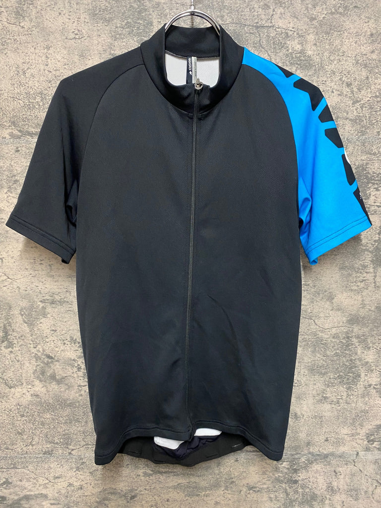 JR135 アソス ASSOS SS.MILLE EVO7 半袖 サイクルジャージ 黒 水色 L