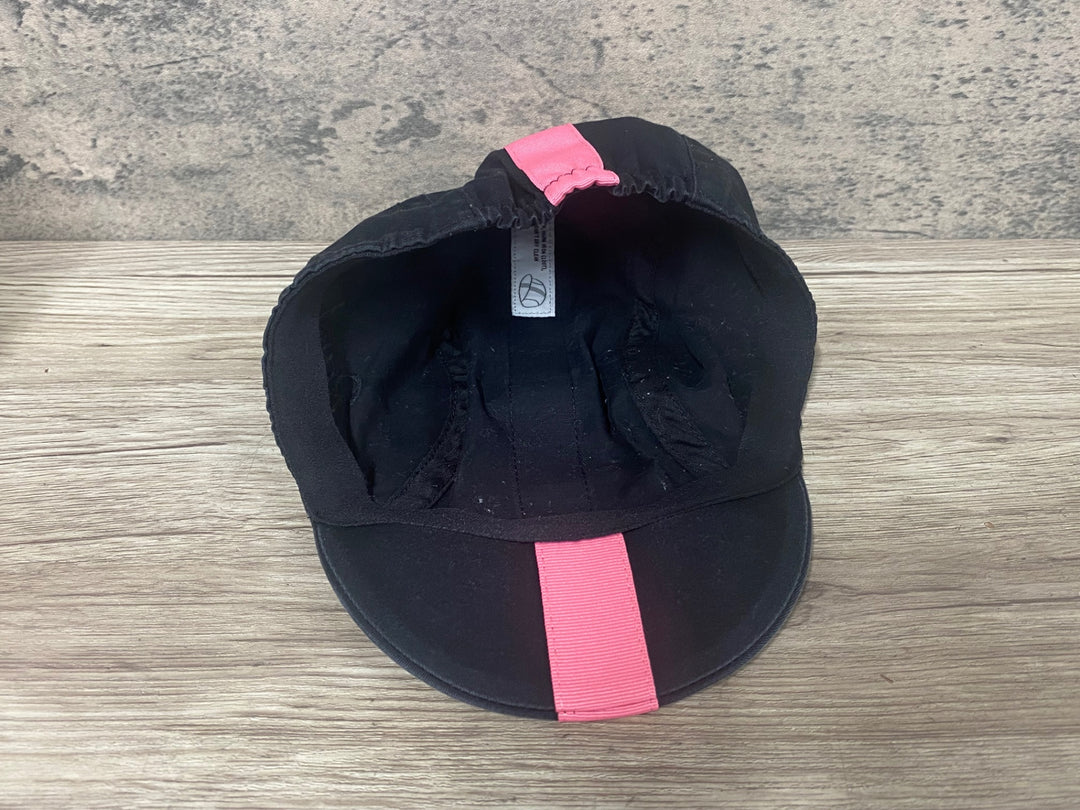 JS657 ラファ RAPHA CAP サイクルキャップ 黒 ピンク M