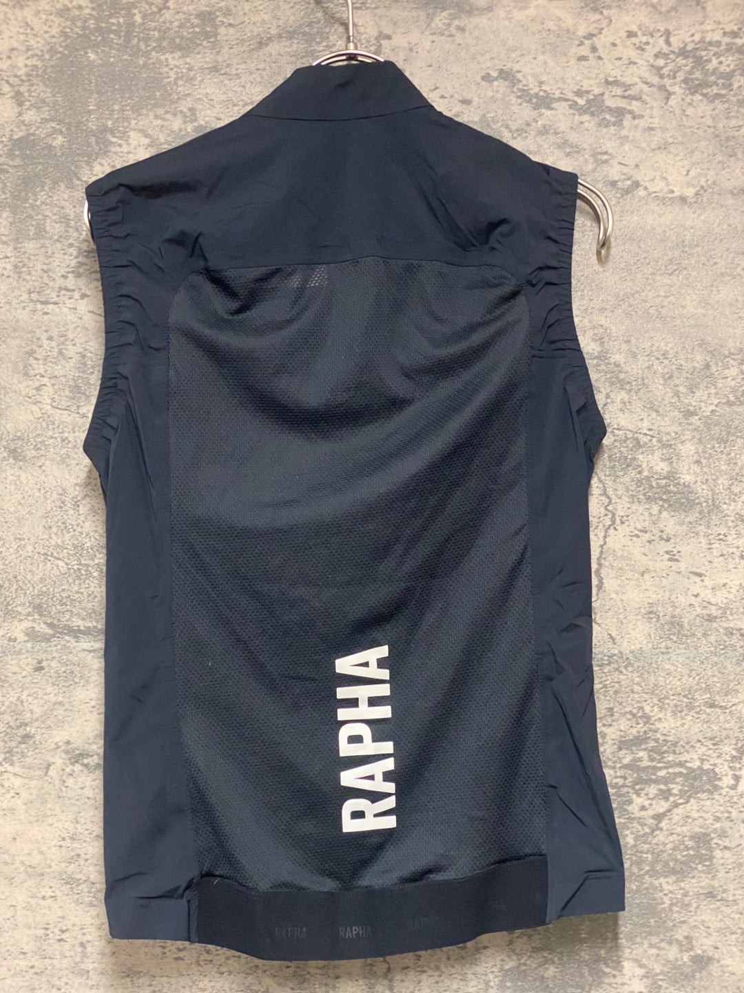 KH095 ラファ Rapha PRO TEAM LIGHTWEIGHT GILET サイクルベスト ジレ 紺 S ※チャック取手破損