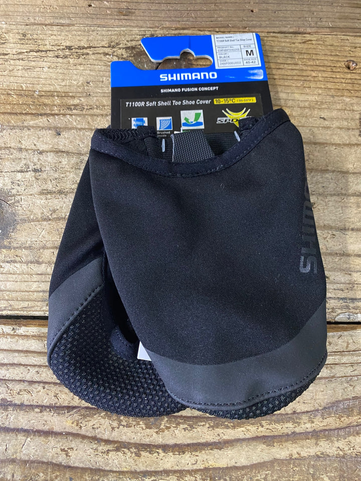 JV390 シマノ SHIMANO トゥーカバー 黒 M 裏起毛