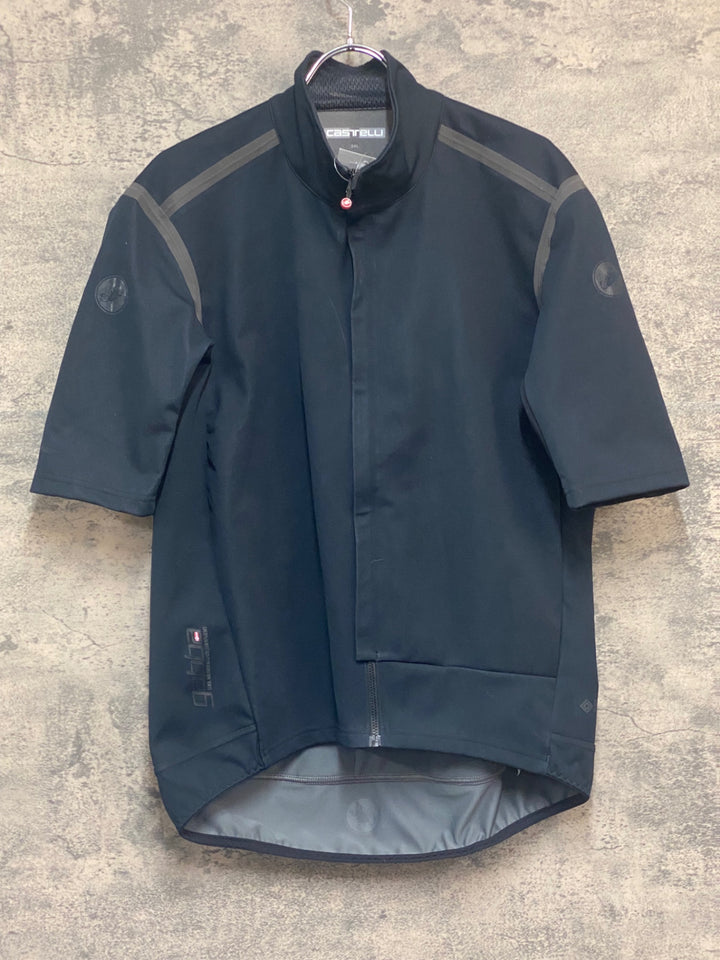 KR437 カステリ CASTELLI gabba Ros Black Out Jersey 半袖 サイクルジャケット 黒 3XL 裏起毛