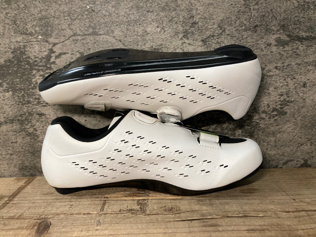 JV657 シマノ SHIMANO RP5 SH-PR501-S W ビンディングシューズ 白 EU43 ※汚れ