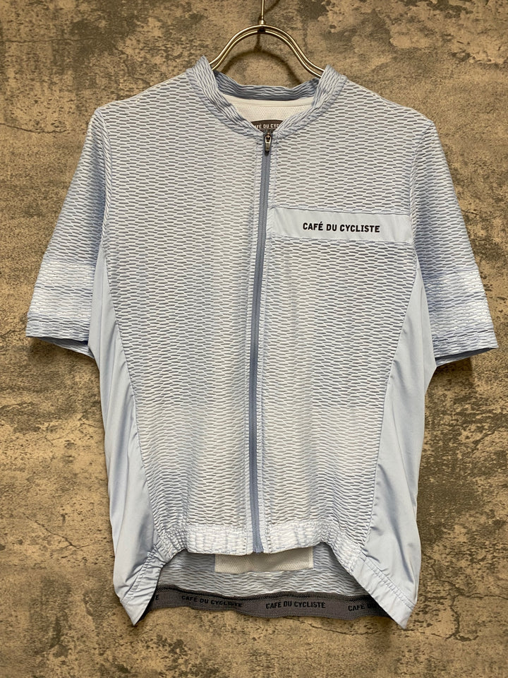 KD863 カフェドシクリステ Cafe du Cycliste 半袖 サイクルジャージ 水色 M