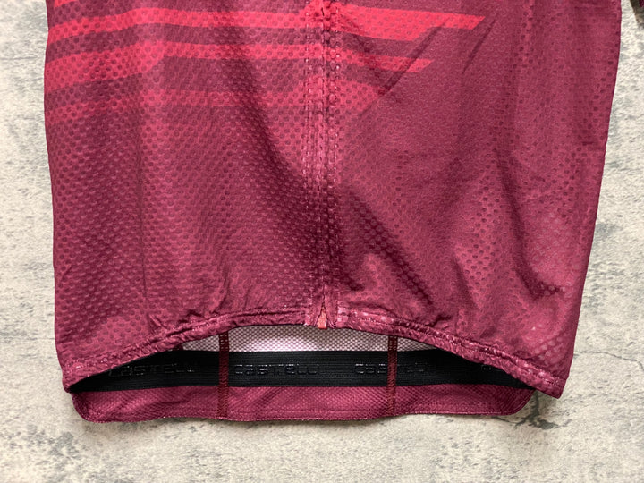 KE513 カステリ CASTELLI ROSSO CORSA 半袖 サイクルジャージ 赤 L