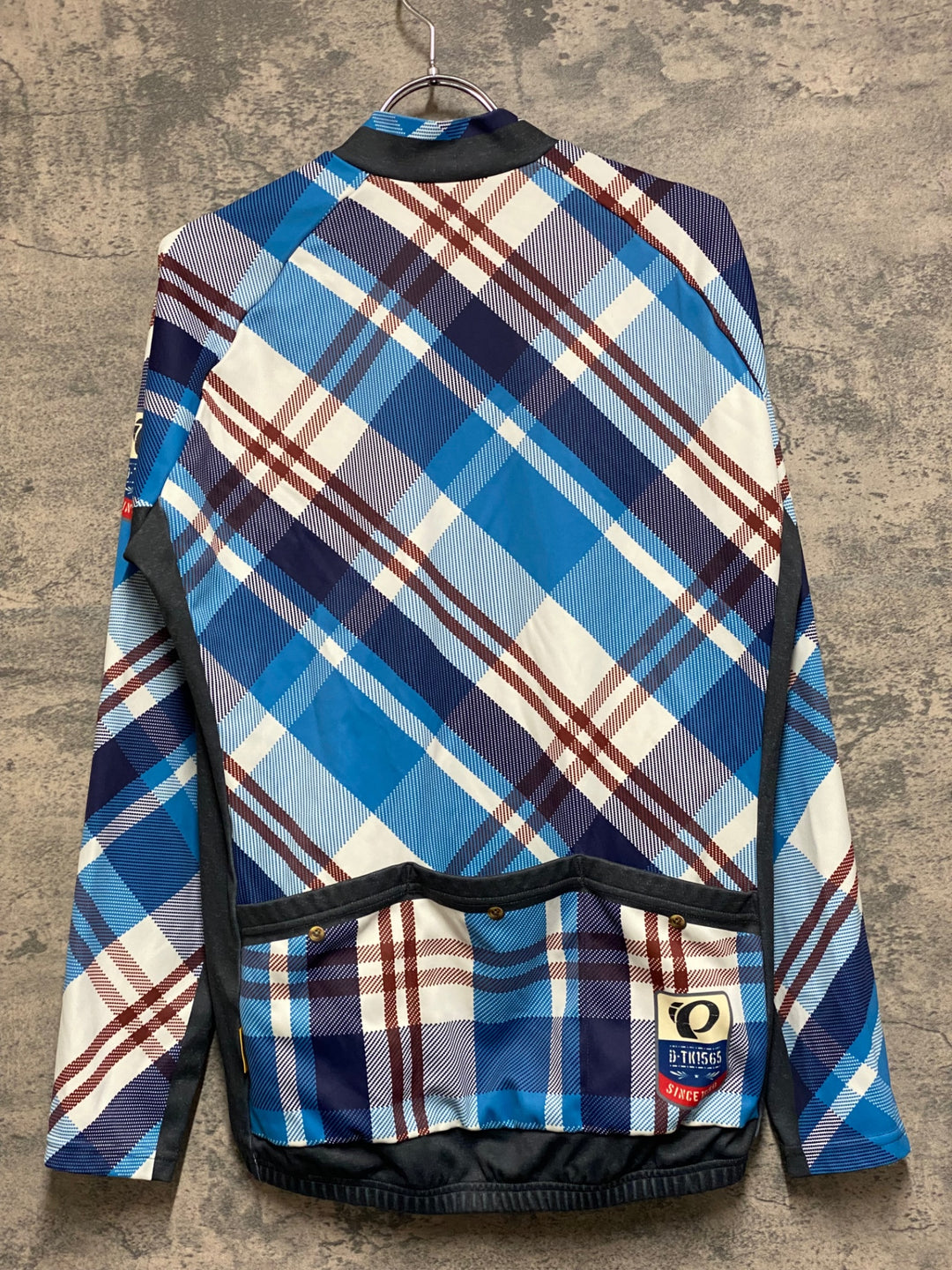 KE186 パールイズミ PEARL iZUMi 長袖 サイクルジャージ 白青赤 L 裏起毛