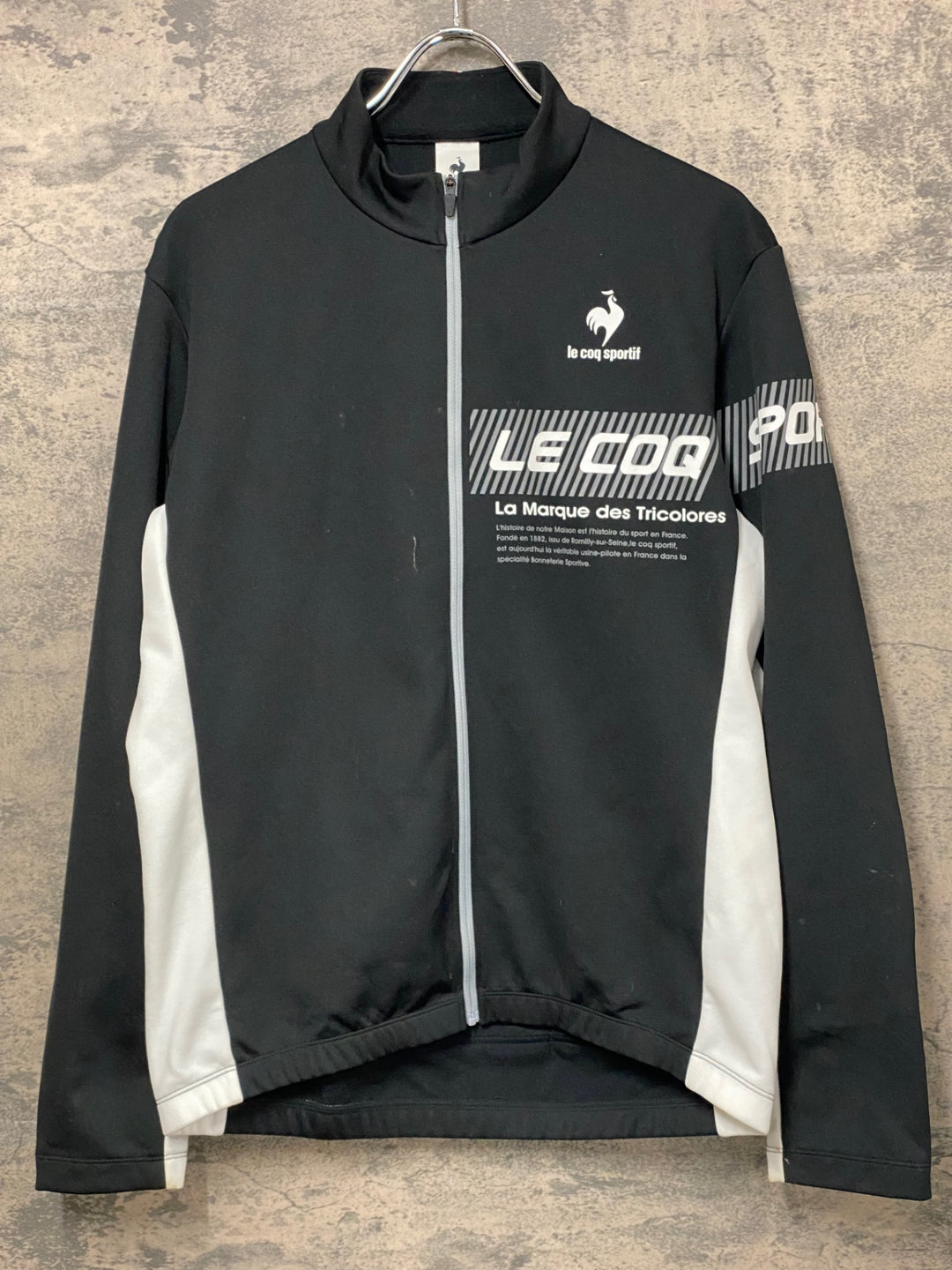 JT809 ルコックスポルティフ le coq sportif 長袖 サイクルジャージ Oサイズ 裏起毛 ※汚れあり