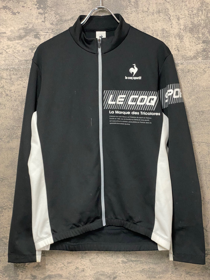JT809 ルコックスポルティフ le coq sportif 長袖 サイクルジャージ Oサイズ 裏起毛 ※汚れあり