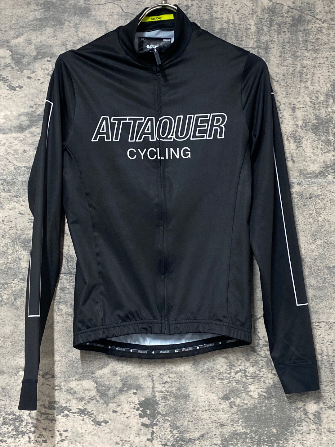 KI528 アタッカー ATTAQUER ALL DAY 長袖 サイクルジャージ 黒 XS 裏起毛 スレあり