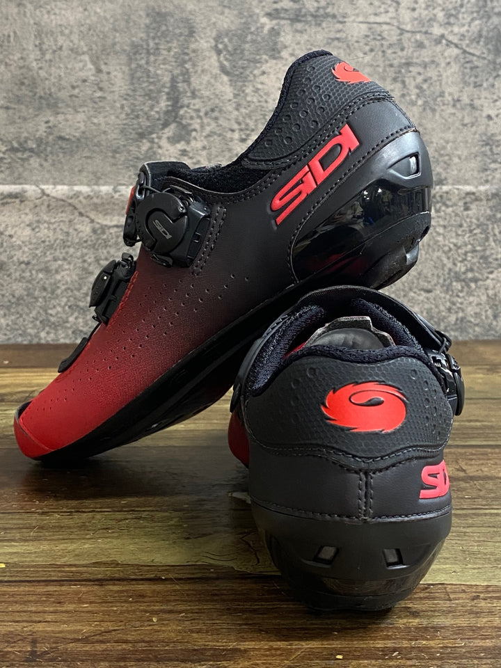 KL849 シディ SIDI GENIUS 10 ビンディングシューズ 赤 黒 3穴 EU38