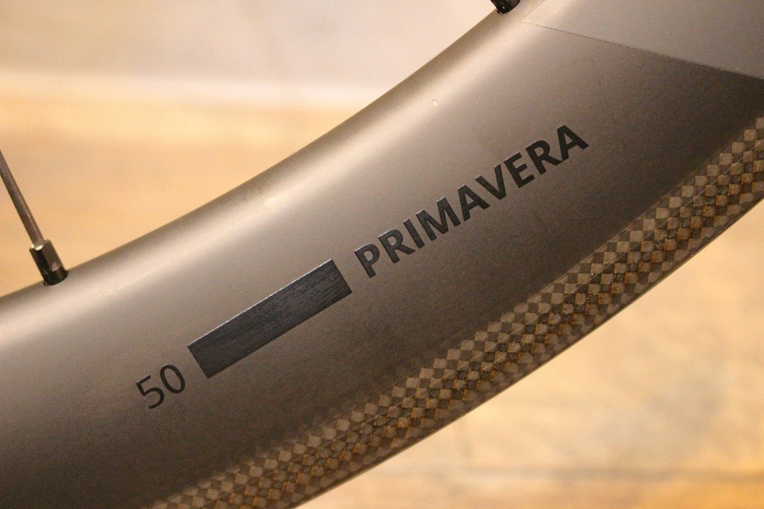 プライム PRIME プリマヴェーラ PRIMAVERA 50 カーボン チューブレスレディ ホイールセット シマノ 11/12S リム幅実測約20mm 【名古屋店】