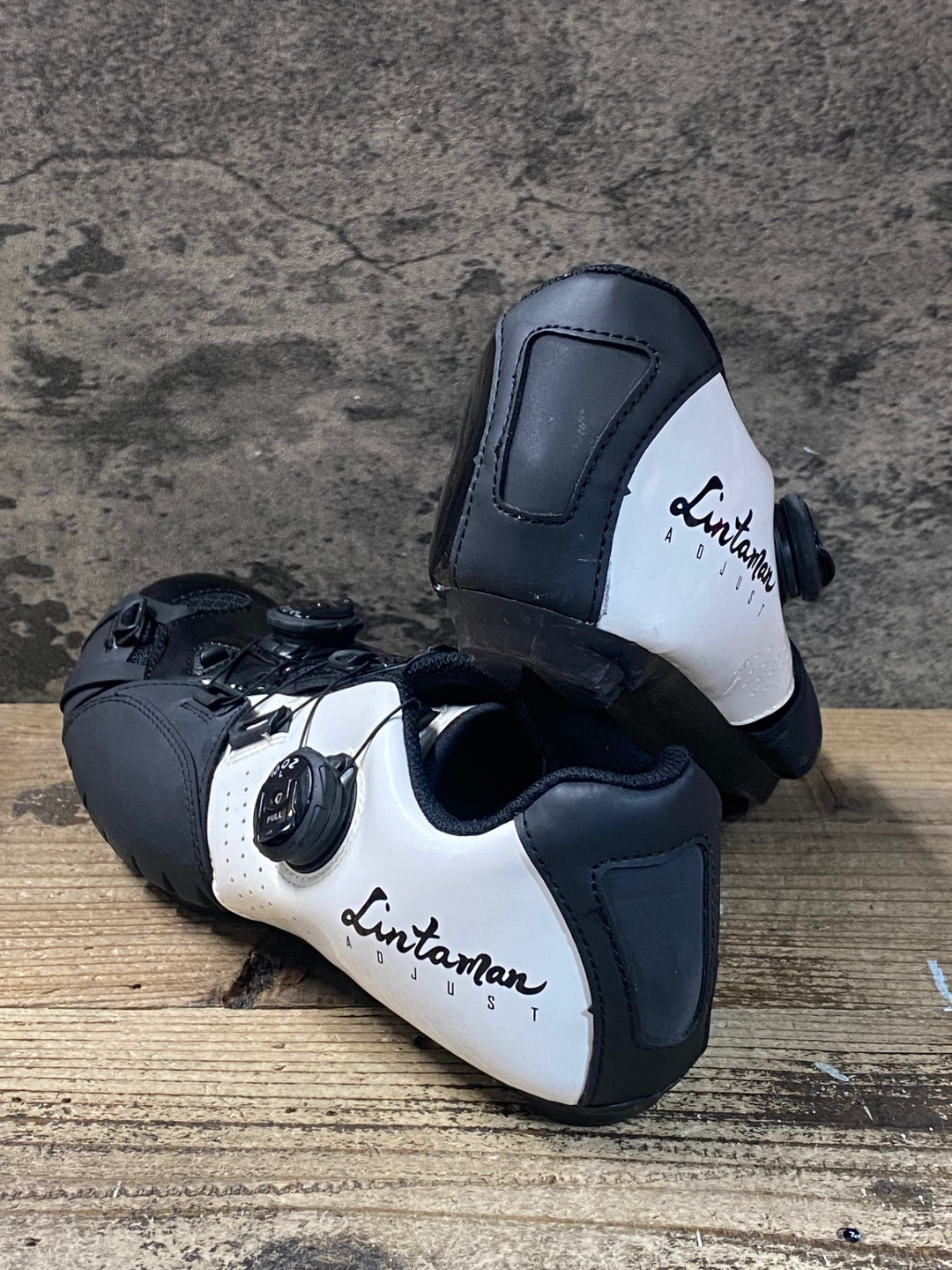 JR988 リンタマン Lintaman ADJUST ビンディングシューズ 3穴 黒 白 EU43 ダイヤル式