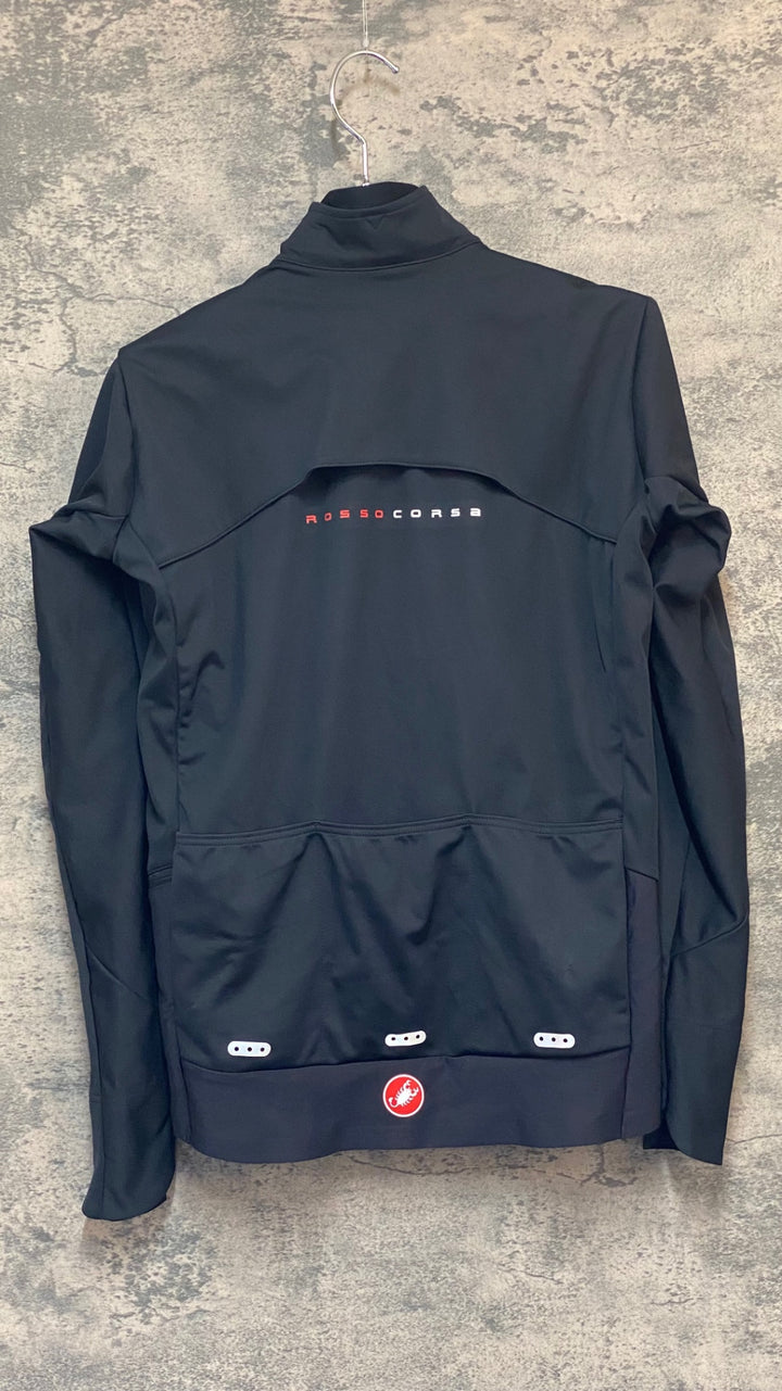 KL522 カステリ CASTELLI ROSSOCORSA 長袖 サイクルジャケット 黒 S 裏起毛