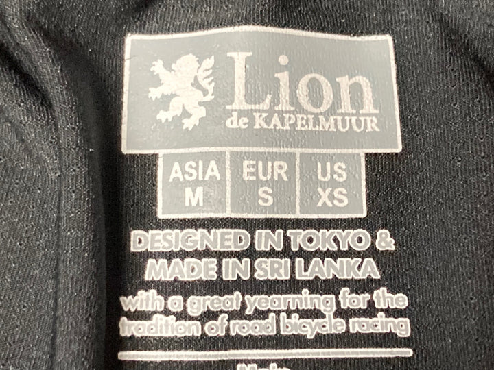 JW662 リオンドカペルミュール Lion de KAPELMUUR 半袖 サイクルジャージ 黒 白 M