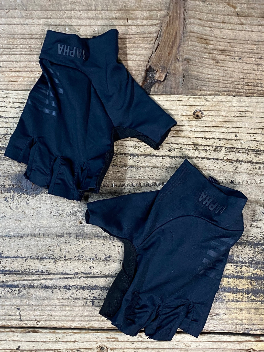 JU409 ラファ Rapha PRO TEAM MITTS 指切り グローブ 紺 黒 M