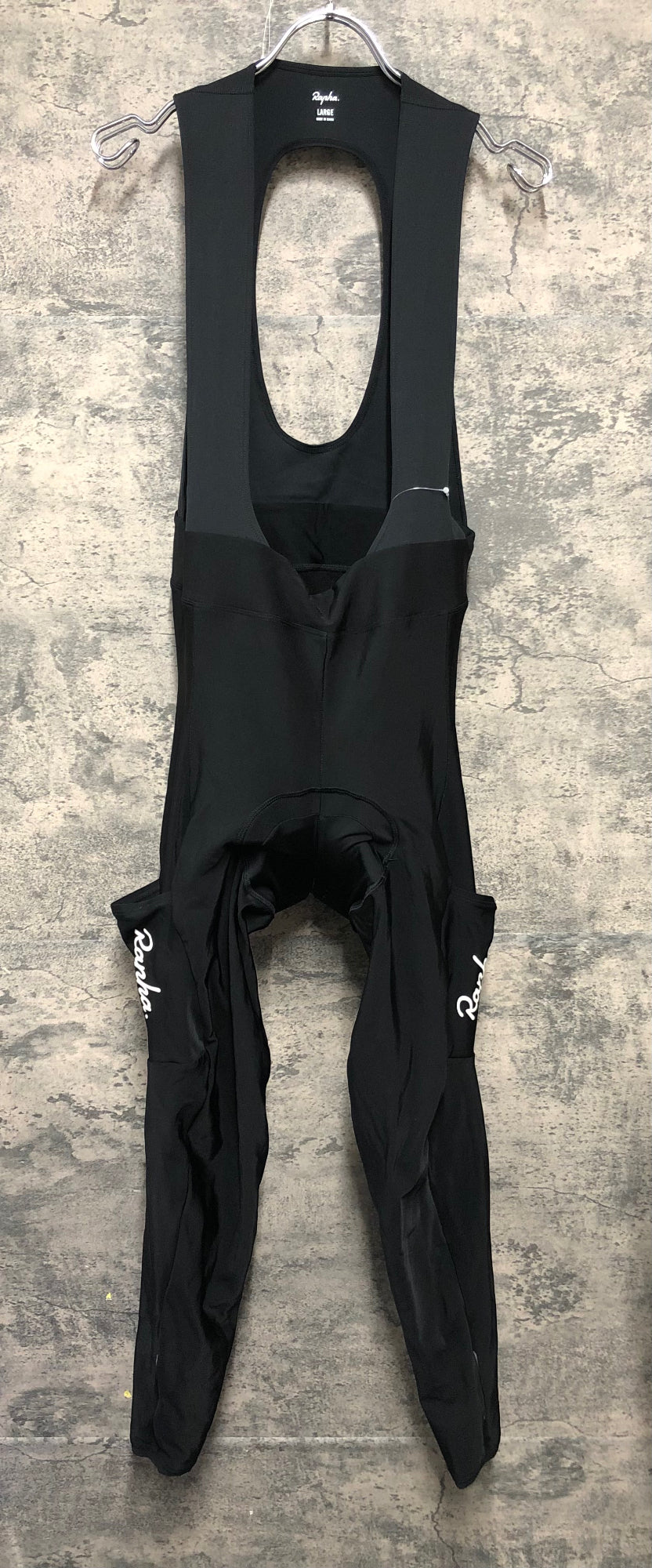 KG222 ラファ Rapha CORE CARGO WINTER TIGHTS WITH PAD カーゴ ビブタイツ 黒 L 裏起毛