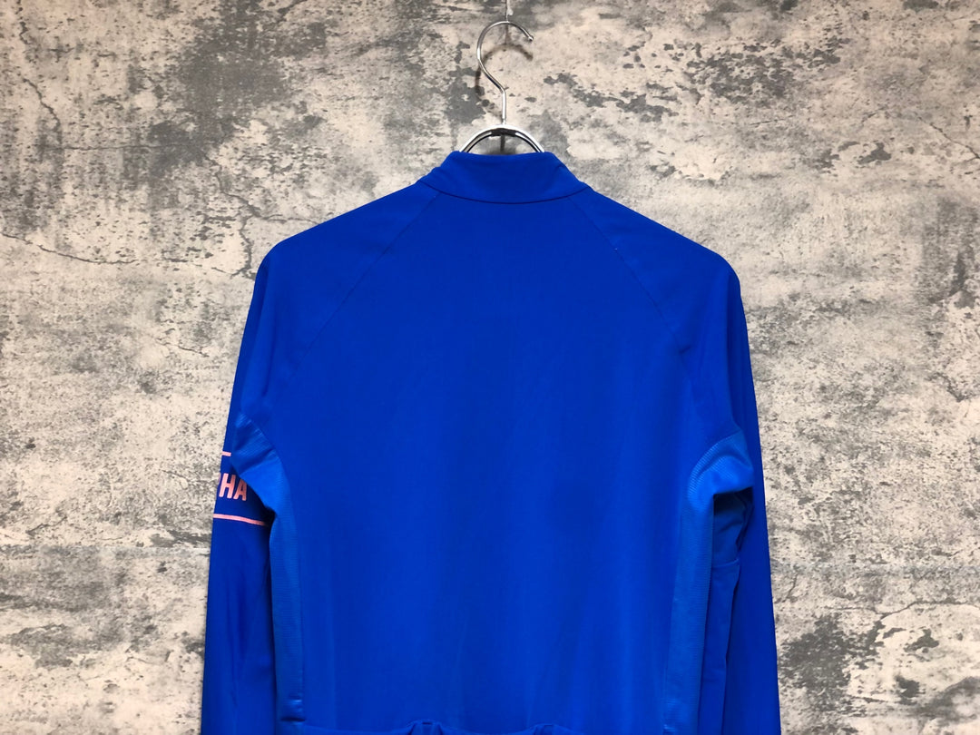 KN638 ラファ Rapha PRO TEAM LONG SLEEVE THERMAL JERSEY 長袖 サイクルジャージ 青 M 裏起毛