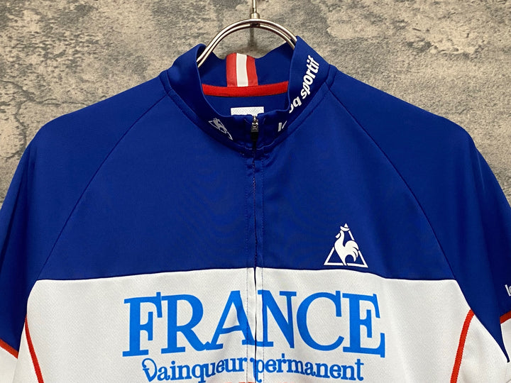 KF622 ルコックスポルティフ le coq sportif  半袖 サイクルジャージ 青 M