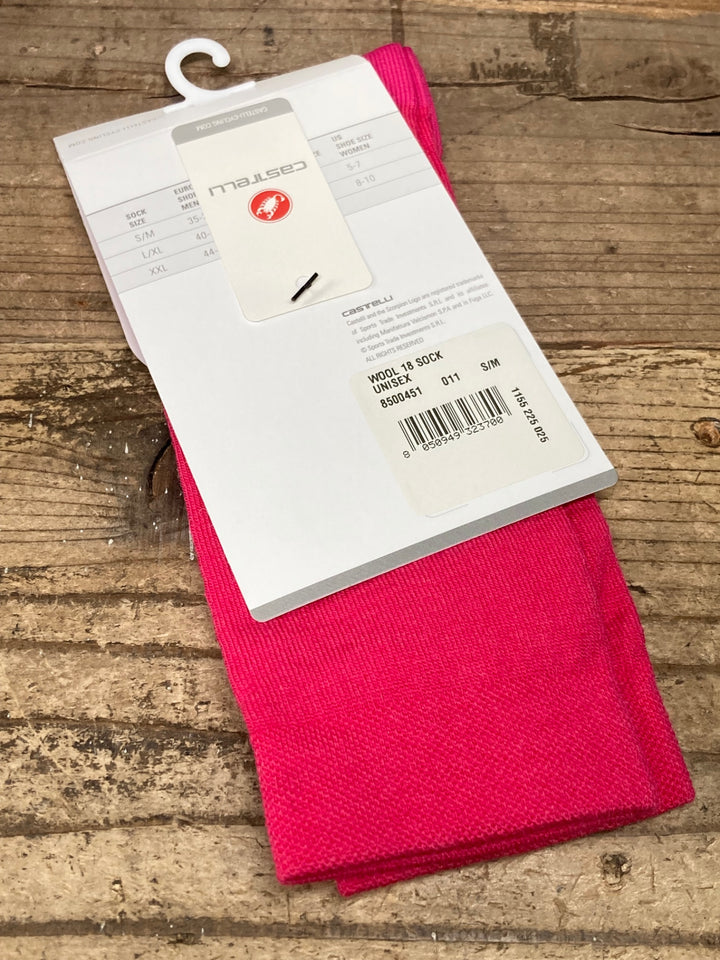 JE778 カステリ CASTELLI サイクルソックス 赤 S/M