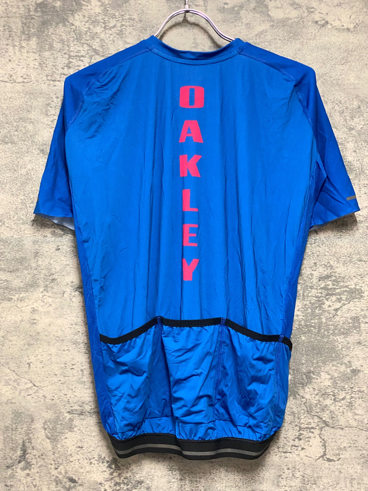 KJ269 オークリー OAKLEY CORE FIT 半袖 サイクルジャージ 青 M