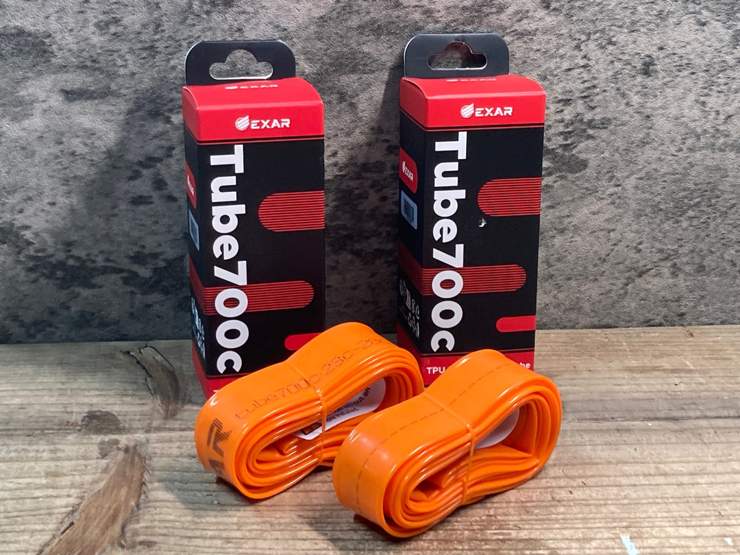 JB414 EXAR TPUチューブ 700C 23～28C バルブ長45mm 2本セット 未使用