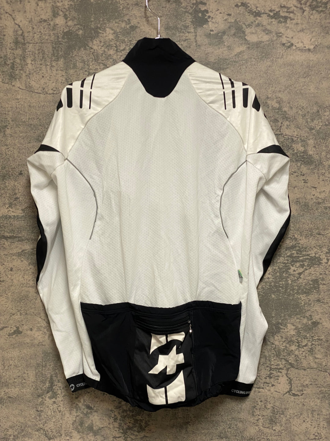 JQ144 アソス assos iJ Intermediate s7 Jersey 長袖サイクルジャケット 白黒 M 裏起毛