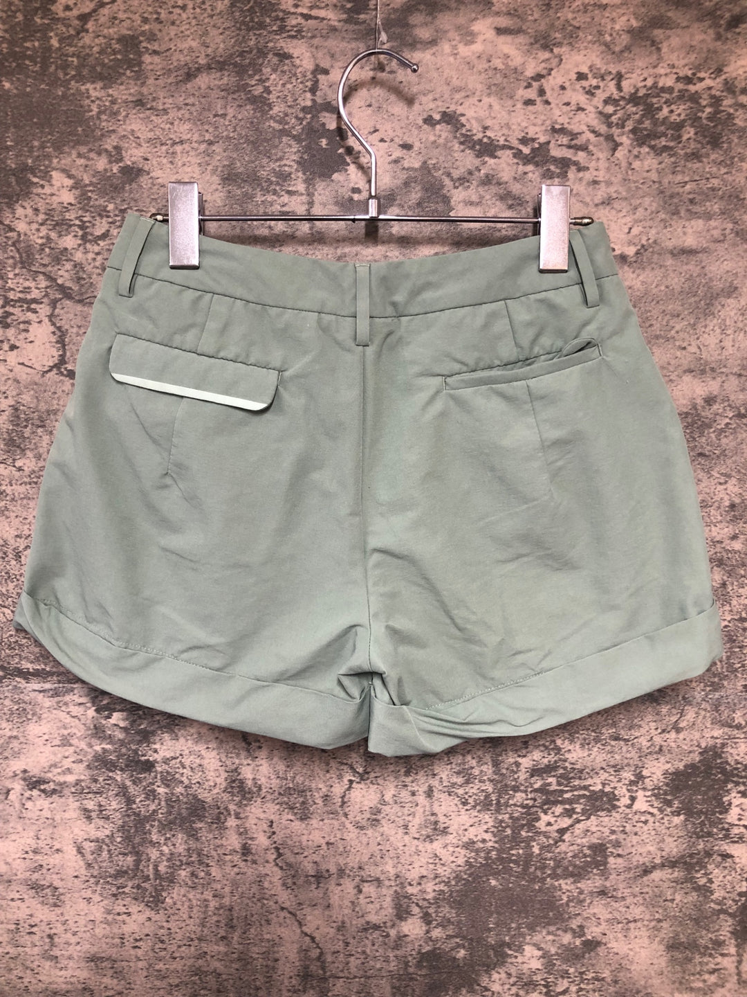 KL474 ラファ Rapha WOMEN'S TURN - UP SHORTS サイクルパンツ ミントグリーン XXS ※動物の毛