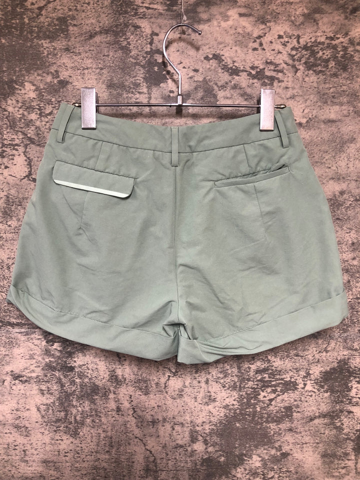 KL474 ラファ Rapha WOMEN'S TURN - UP SHORTS サイクルパンツ ミントグリーン XXS ※動物の毛