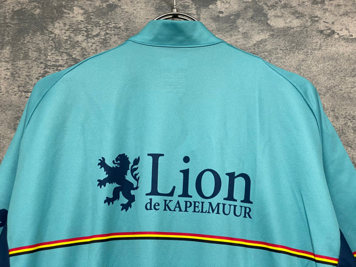 KL042 リオンドカペルミュール Lion de KAPELMUUR 半袖 サイクルジャージ チェレステ WL ※スレあり