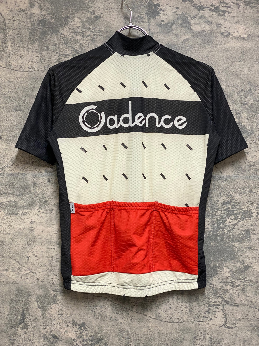 JQ511 ケイデンス Cadence 半袖サイクルジャージ 白黒 S