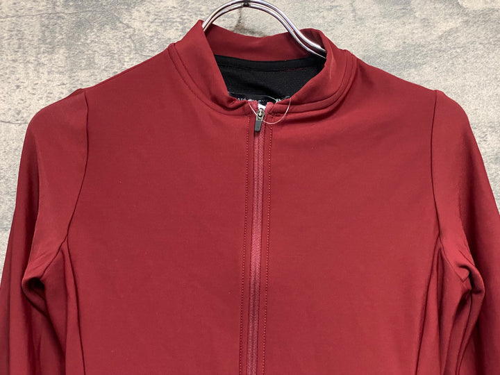 JM541 カフェドシクリステ Cafe du Cycliste AUDREY WOMEN 長袖 サイクルジャージ 赤 XS 裏起毛 レディース