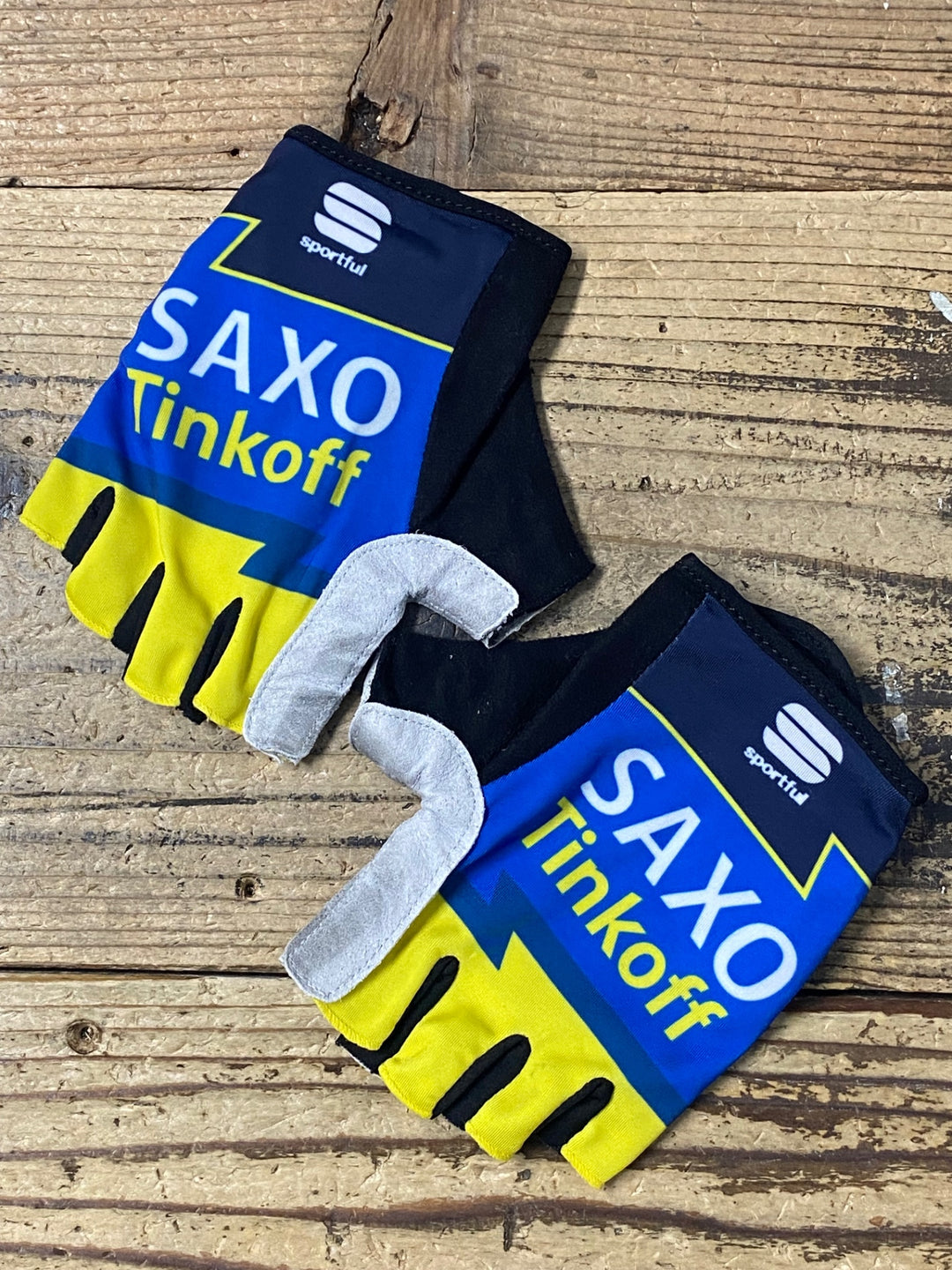 KJ793 スポーツフル sportful 指切り グローブ 紺 黃 L Tinkoff