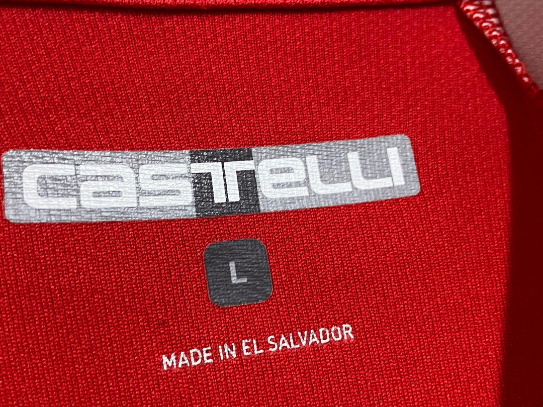 JP540 カステリ CASTELLI 半袖 サイクルジャージ 赤 L