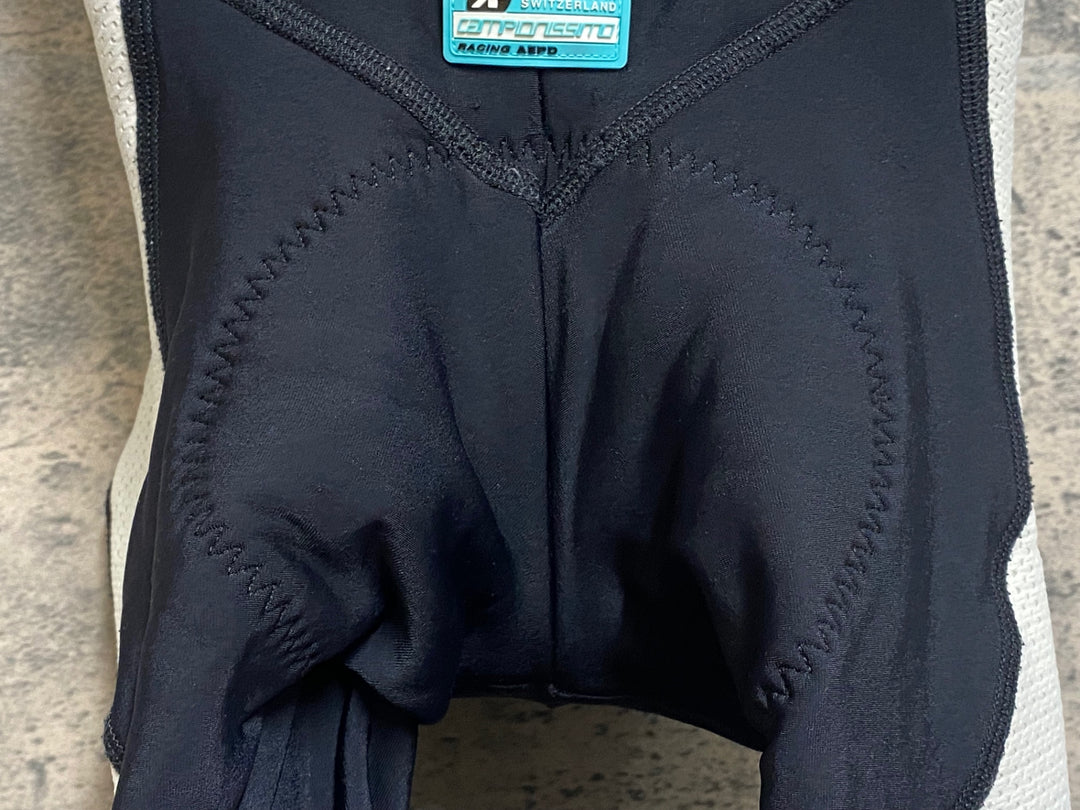 JN940 アソス assos ビブタイツ 白 黒 M 裏起毛 ※パッドスレ 汚れあり