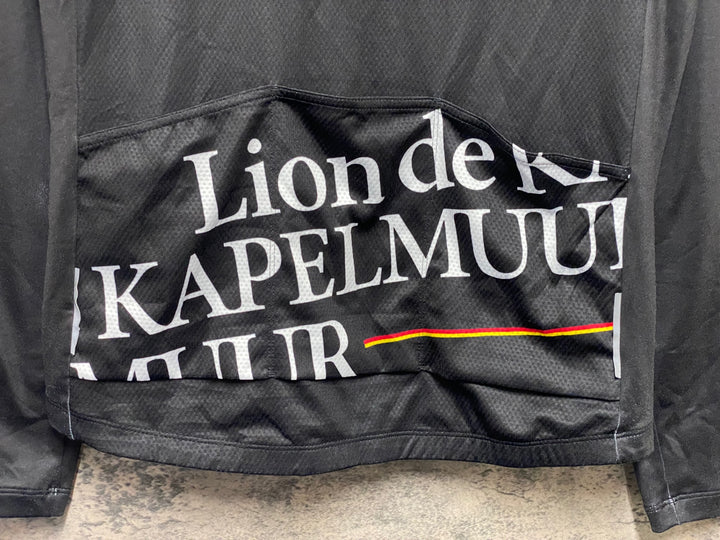 KN360 リオンドカペルミュール Lion de KAPELMUUR 長袖 サイクルジャージ 黒 XL