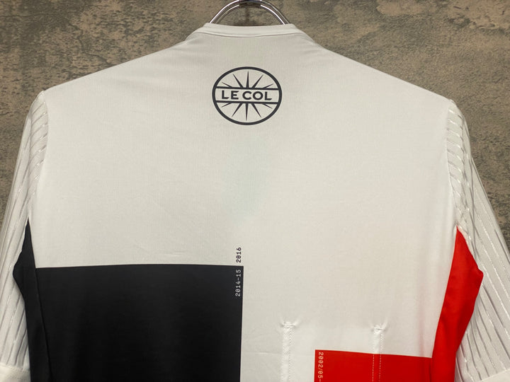 JI065 ルコル LE COL 半袖 サイクルジャージ 白 黒 L FABIAN CANCELLARA