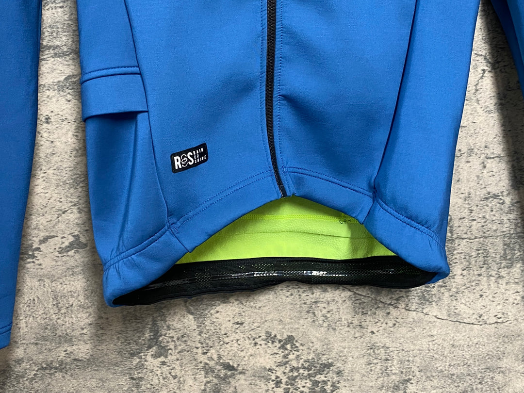 JJ472 カステリ CASTELLI ロッソコルサ ROSSO CORSA 長袖 サイクルジャケット ターコイズブルー S 裏起毛