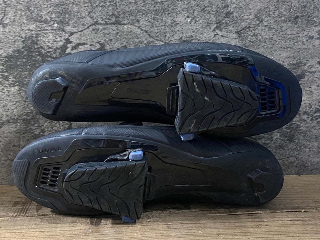 KM049 シマノ SHIMANO SHRC300M L01 E ビンディングシューズ 黒 SPD-SL EU44E