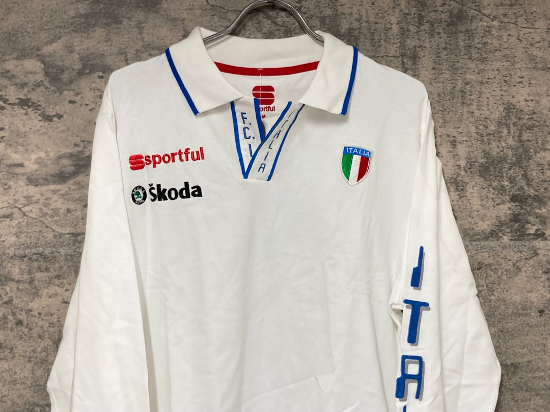 JV536 スポーツフル sportful 長袖 ポロシャツ 白 ITALIA Skoda
