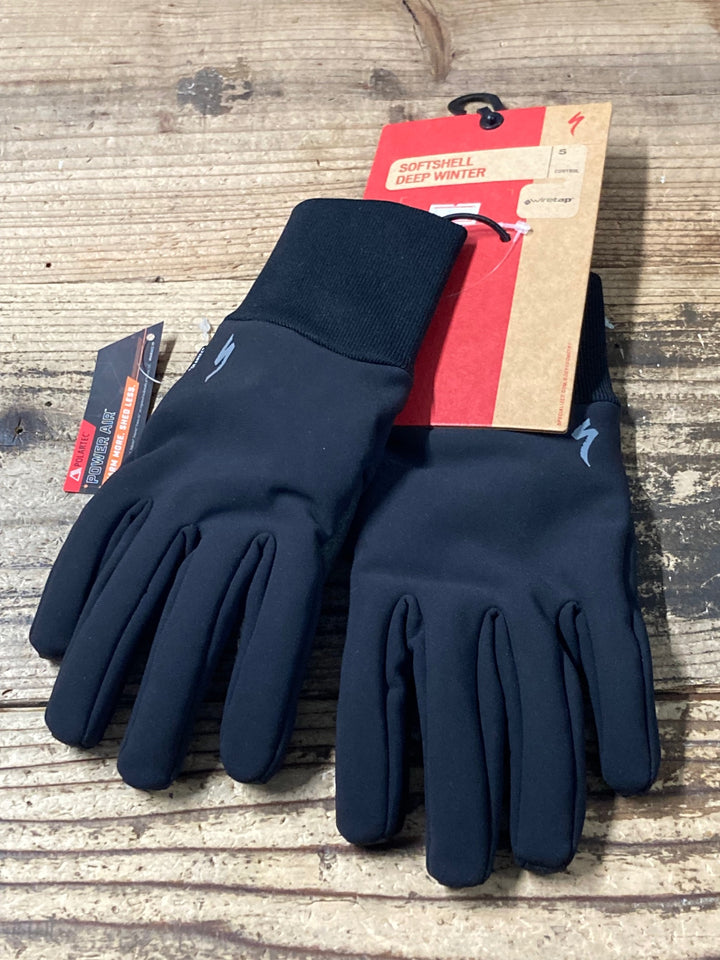 JV595 スペシャライズド SPECIALIZED SOFTSHELL DEEP WINTER 長指 グローブ 黒 S 裏起毛