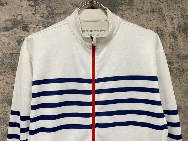 JY705 カフェドシクリステ Cafe du Cycliste Claudette 長袖 サイクルジャージ 白 S ※毛玉,