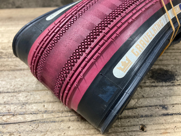 KP267 パナレーサー Panaracer GRAVELKING SS TLR チューブレスレディ タイヤ 700x45C クランベリー